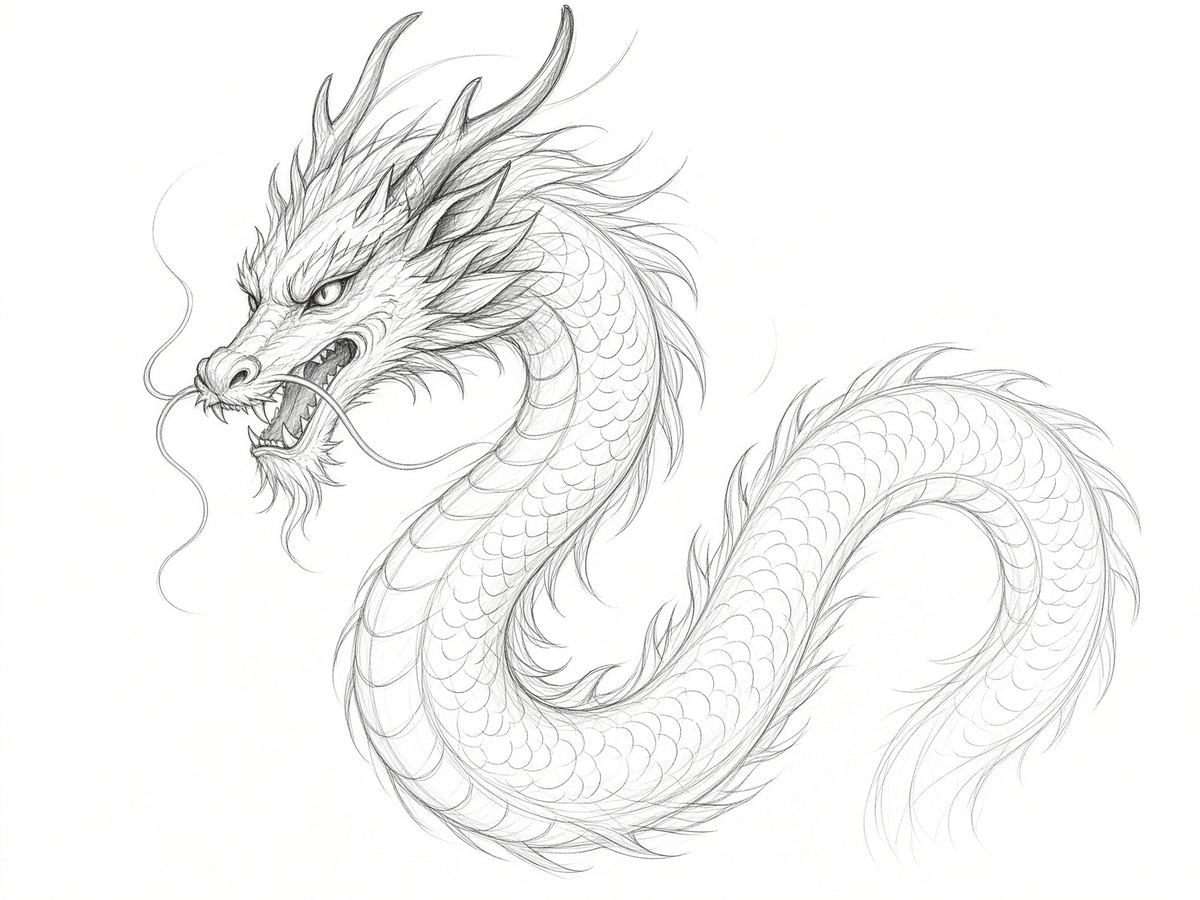 how to draw a chinese dragon step by step