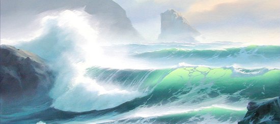 Oil Painting Wave Techniques Image