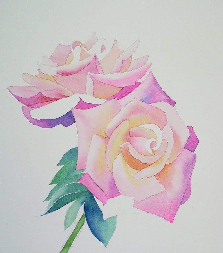 Painting a Rose in Watercolour 5