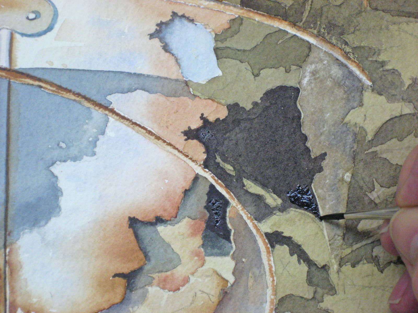 step by step watercolour painting demonstration