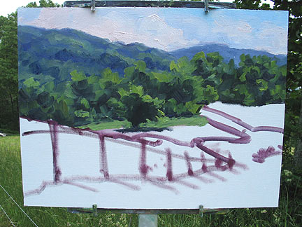 Plein air painting by Jennifer Young