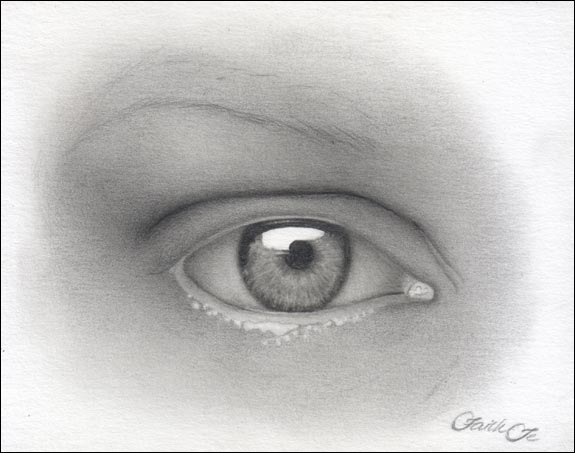 Female Eye Pencil Drawing Tutorial Step 10
