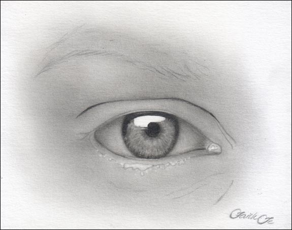 Female Eye Pencil Drawing Tutorial Step 8