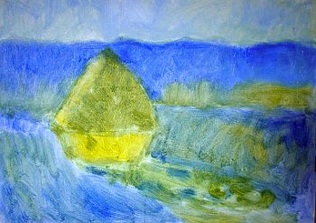 Paint Monet's haystack 1