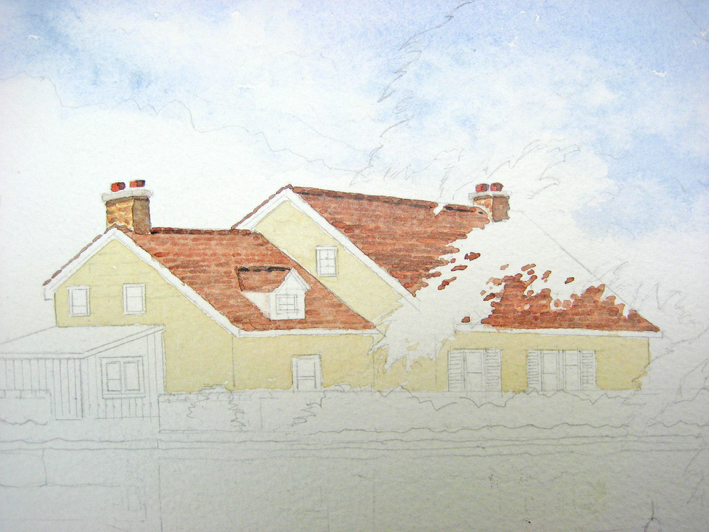 watercolor landscape demo