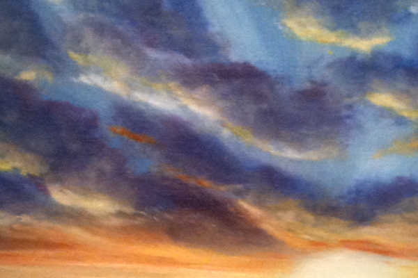 simple sunset painting easy