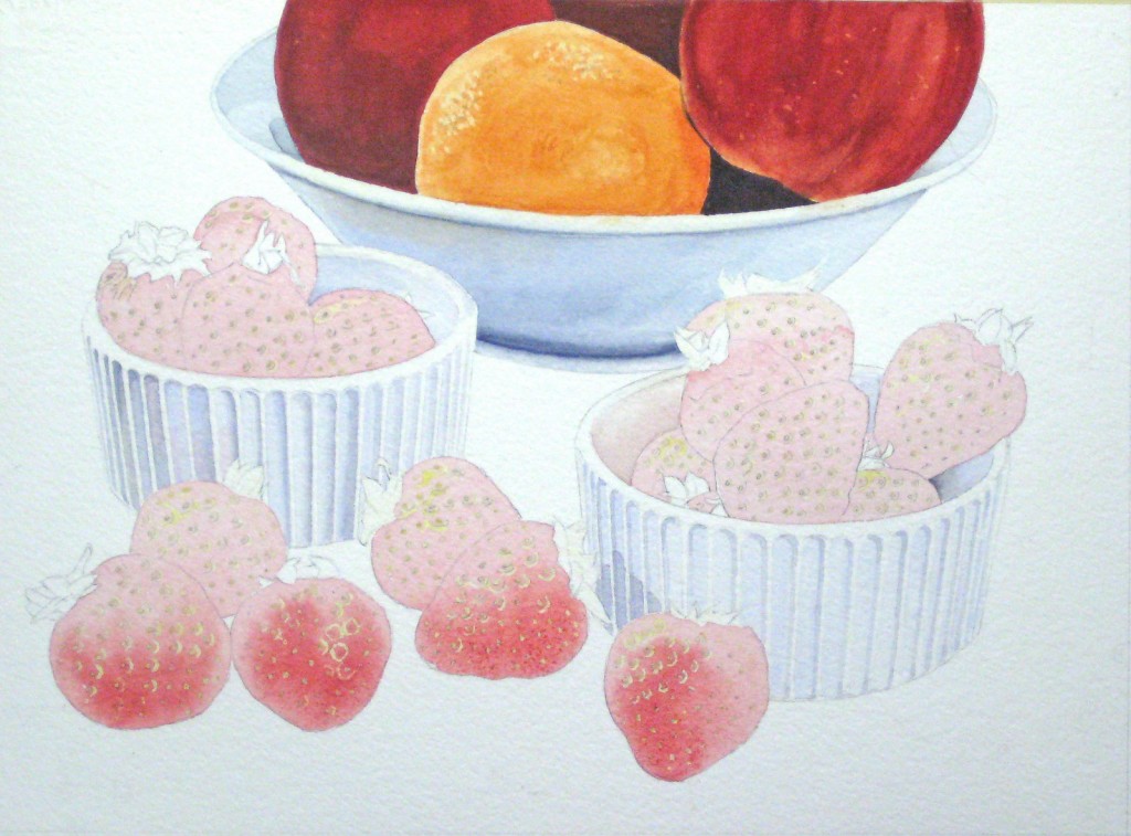 How to Paint Strawberries - A Watercolour Demo