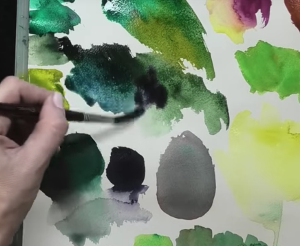 how to mix greens in watercolour