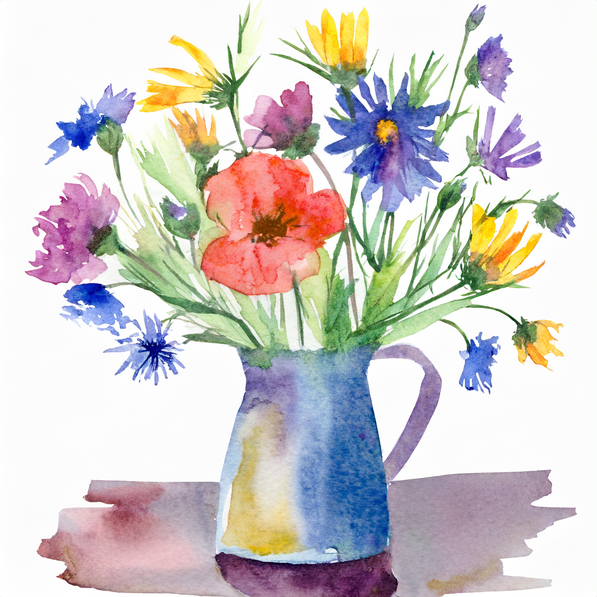 How to Paint Wildflowers in Watercolor