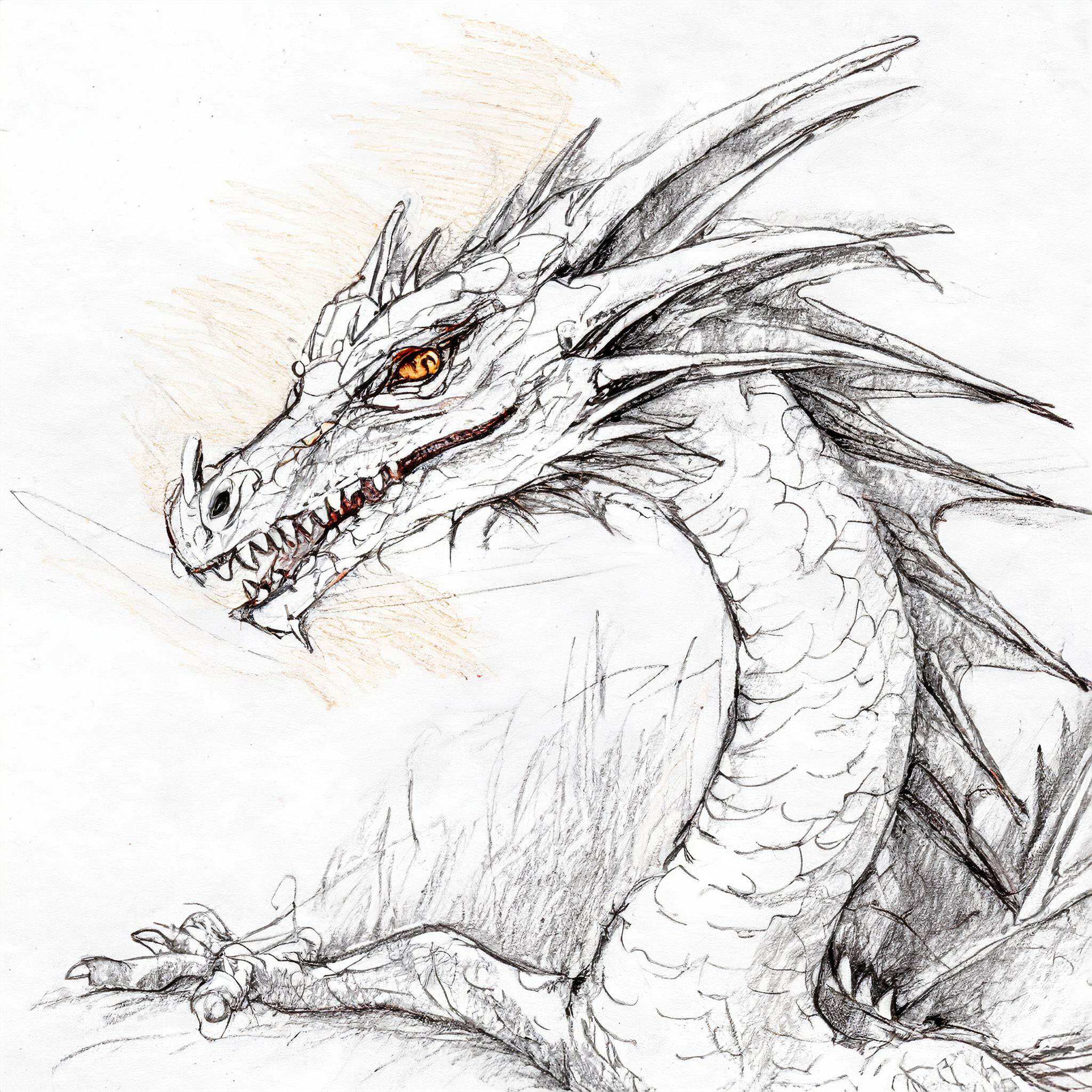 how to draw a dragon step by step with pencil