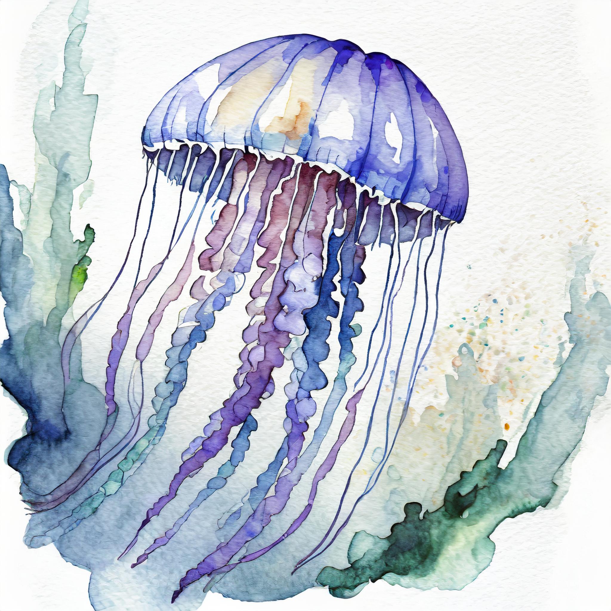 watercolor jellyfish tutorial